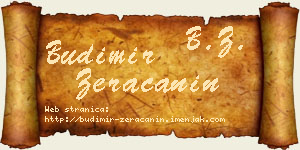 Budimir Žeračanin vizit kartica